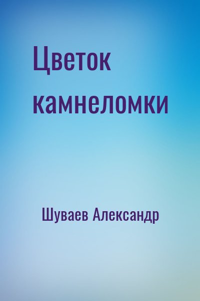 Шуваев Александр - Цветок камнеломки