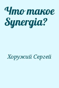 Хоружий Сергей - Что такое Synergia?