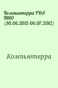 Компьютерра - Компьютерра PDA N180 (30.06.2012-06.07.2012)