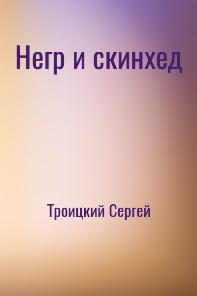 Троицкий Сергей - Негр и скинхед