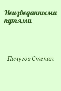 Пичугов Степан - Неизведанными путями