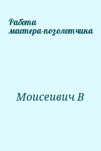 Работа мастера-позолотчика