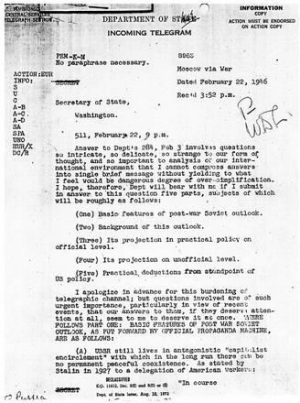 Кеннан Джордж - «Длинная телеграмма»