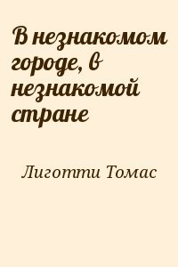 В незнакомом городе, в незнакомой стране