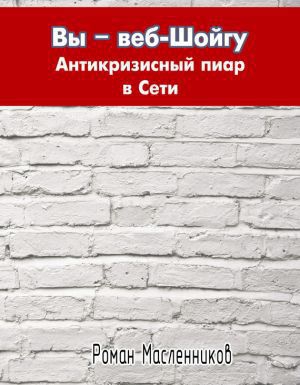 Масленников Роман - Вы – веб-Шойгу. Антикризисный пиар в Сети