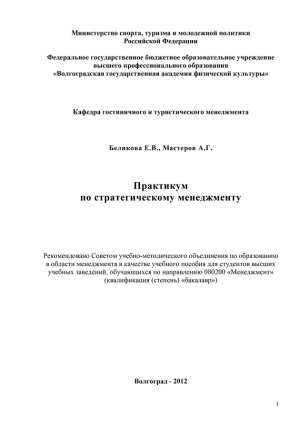 Мастеров Андрей, Беликова Марина - Практикум по стратегическому менеджменту