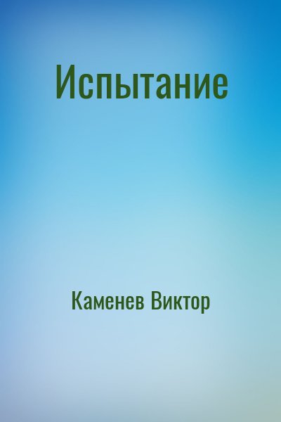 Каменев Виктор - Испытание