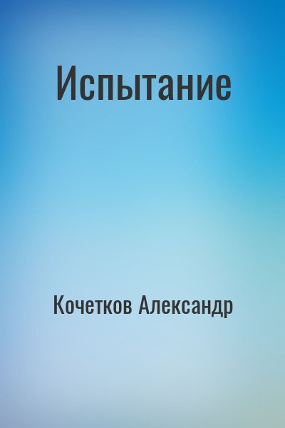 Кочетков Александр - Испытание