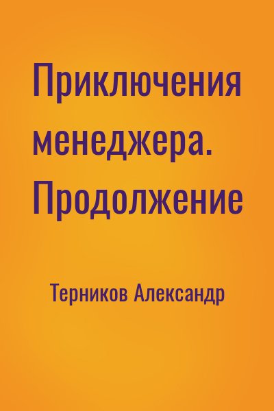 Терников Александр - Приключения менеджера. Продолжение