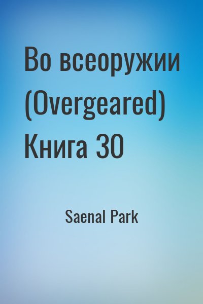 Saenal Park - Во всеоружии (Overgeared) Книга 30