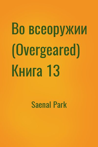 Saenal Park - Во всеоружии (Overgeared) Книга 13