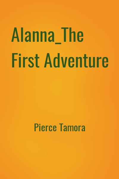 tamora pierce alanna the first adventure pdf
