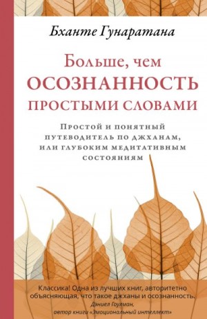 Гунаратана Бханте Хенепола - Больше, чем осознанность простыми словами. Простой и понятный путеводитель по джханам, или глубоким медитативным состояниям