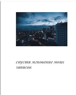 Митрика Анастасия - Спустя мгновение моих записок