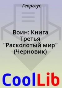 Воин: Книга Третья "Расколотый мир" (Черновик)